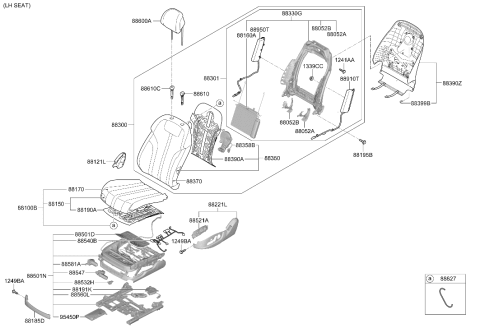 2026 Hyundai Genesis GV80 Front Seat Diagram 2