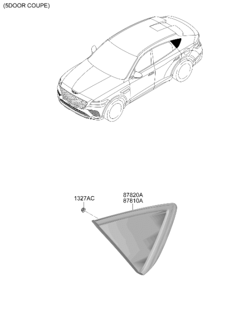 2026 Hyundai Genesis GV80 Quarter Window Diagram 2