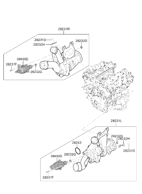 2026 Hyundai Genesis GV80 Exhaust Manifold Diagram 2