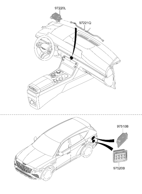 2026 Hyundai Genesis GV80 Heater System-Duct & Hose Diagram 4
