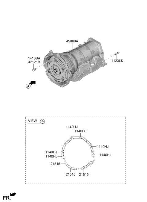 2026 Hyundai Genesis GV80 Transaxle Assy-Auto Diagram 2