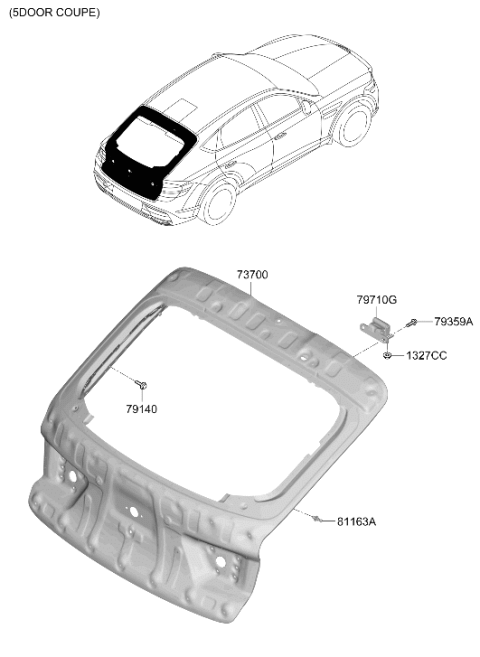 2026 Hyundai Genesis GV80 Tail Gate Diagram 2