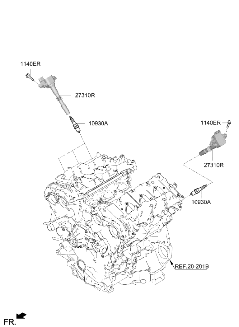 2026 Hyundai Genesis GV80 Spark Plug & Cable Diagram 2
