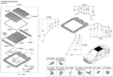 2026 Hyundai Genesis GV80 Sunroof Diagram 2