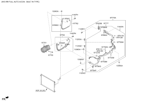 2026 Hyundai Genesis GV80 Air conditioning System-Cooler Line Diagram 2