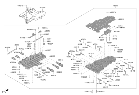 2026 Hyundai Genesis GV80 Transmission Valve Body Diagram 2