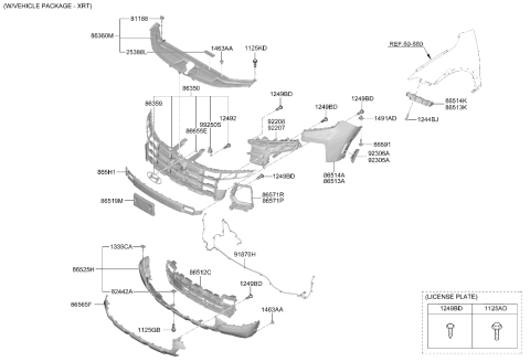 2026 Hyundai Santa Cruz Front Bumper Diagram 2