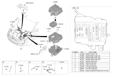 2026 Hyundai Santa Cruz PCB BLOCK ASSY Diagram for 91959-K5010