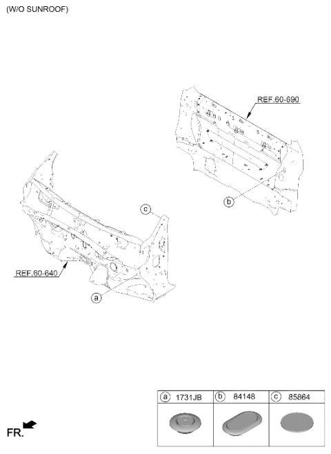2025 Hyundai Santa Cruz Sunroof Diagram 2