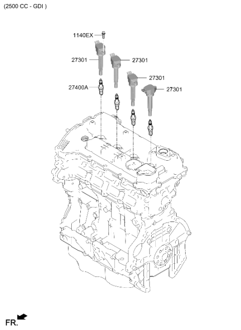 2026 Hyundai Santa Cruz Spark Plug & Cable Diagram 2