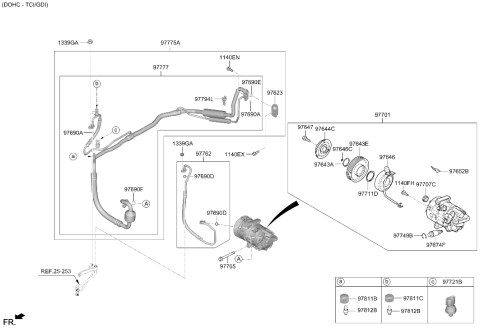 2026 Hyundai Santa Cruz Air conditioning System-Cooler Line Diagram 2