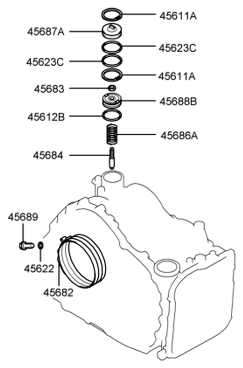 2000 Hyundai XG300 Transaxle Brake-Auto Diagram 2