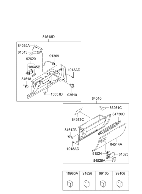 2004 Hyundai XG350 Fuse-Slow Blow Diagram for 18980-04827