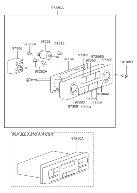 2001 Hyundai XG300 Socket & Bulb Assembly Diagram for 97305-39000