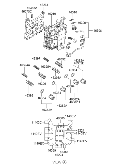 2000 Hyundai XG300 Transmission Valve Body Diagram 2