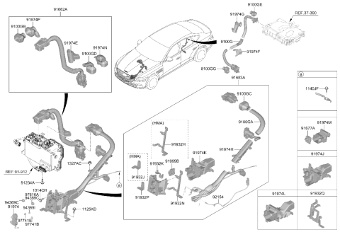 2024 Hyundai Genesis Electrified G80 Cap Diagram for 91691-GI060