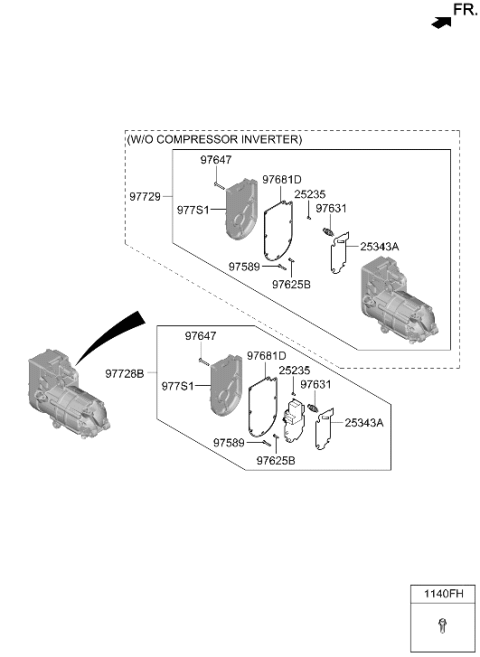 2024 Hyundai Genesis Electrified G80 Air conditioning System-Cooler Line Diagram 2