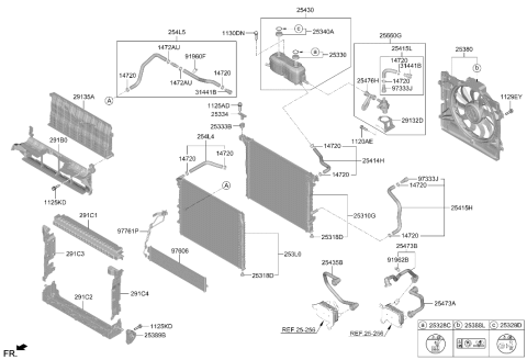 2023 Hyundai Genesis Electrified G80 CONDENSER ASSY-COOLER Diagram for 97606-GI000