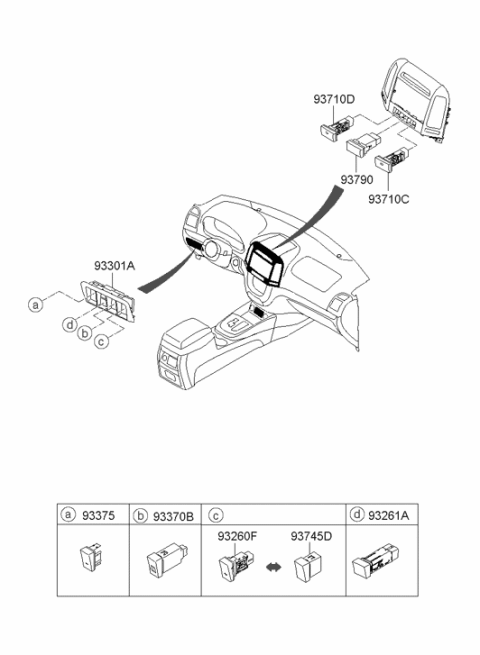 2006 Hyundai Santa Fe Part Diagram for 93710-2B001