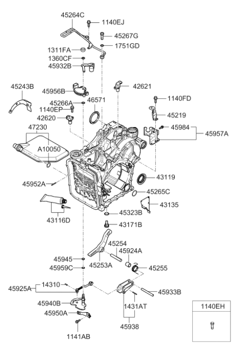 2006 Hyundai Santa Fe Pin-Spring Diagram for 14310-85105