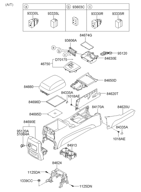 2006 Hyundai Santa Fe Switch Assembly-Seat Heater,LH Diagram for 93601-2B000-CA