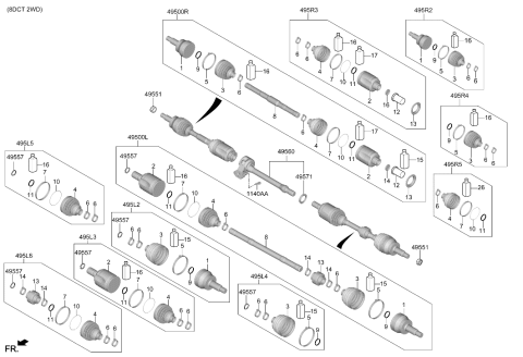 2025 Hyundai Sonata Drive Shaft-Front Diagram 3