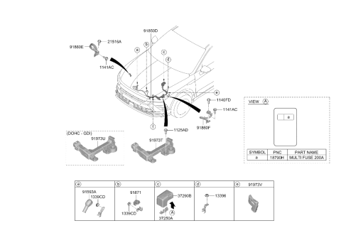 2024 Hyundai Sonata Battery Wiring Assembly Diagram for 91851-L1710
