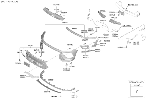 2026 Hyundai Sonata EMBLEM-N LINE Diagram for 86315-L1NA0