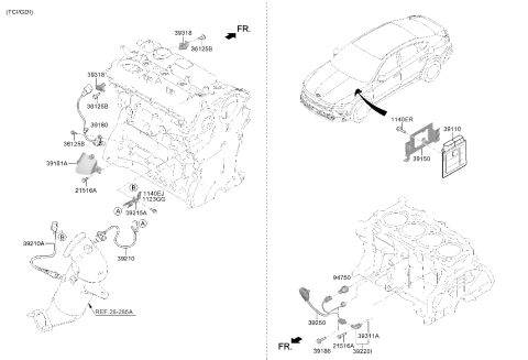 2024 Hyundai Sonata Electronic Control Unit Diagram for 39104-2S205
