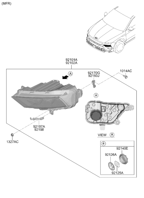 2024 Hyundai Sonata Head Lamp Diagram 2