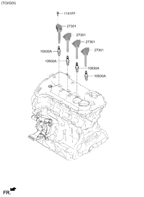 2026 Hyundai Sonata Spark Plug & Cable Diagram 2