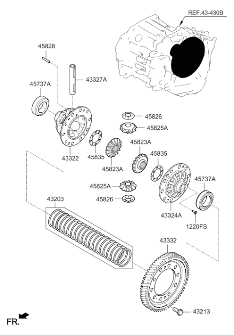 2017 Hyundai Elantra Korean made Transaxle Gear-Manual Diagram 5
