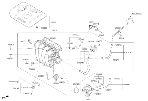 2017 Hyundai Elantra Korean made Intake Manifold Diagram 2