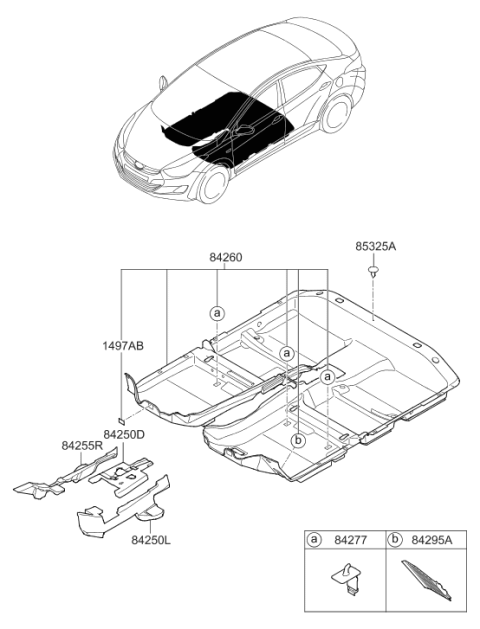2018 Hyundai Elantra Plug Trim Mounting Diagram for 85325-21000-TRY