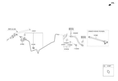 2017 Hyundai Elantra Ring O Diagram for 41697-N7100