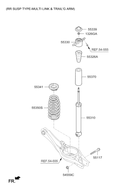 2017 Hyundai Elantra Korean made Rear Spring & Strut Diagram 2