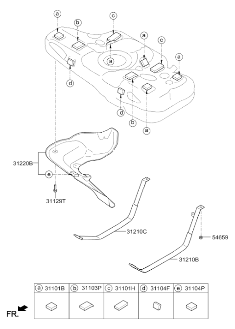 2017 Hyundai Elantra Korean made Fuel System Diagram 2
