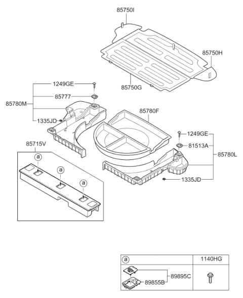 2011 Hyundai Elantra Touring Luggage Compartment Diagram 2