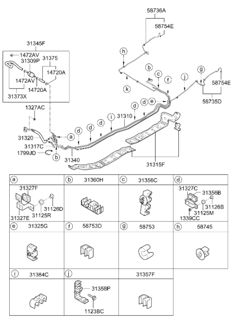 2011 Hyundai Elantra Touring Fuel System Diagram 2