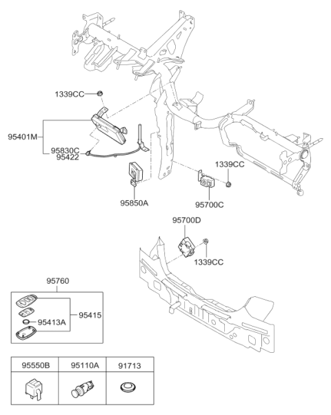 2010 Hyundai Elantra Touring Relay & Module Diagram 2