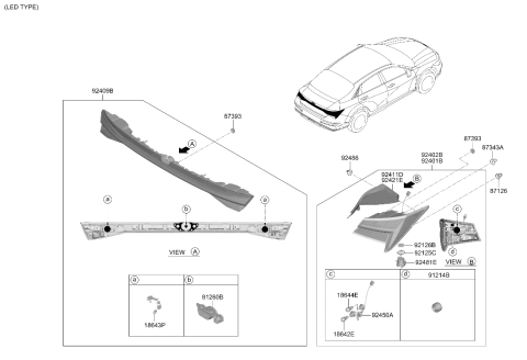 2024 Hyundai Elantra Gas Rear Combination Lamp Diagram 2