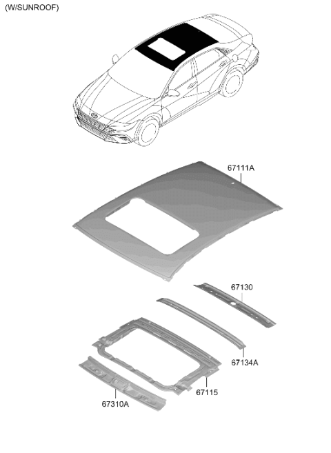 2026 Hyundai Elantra Gas Roof Panel Diagram 2