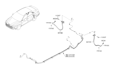 2024 Hyundai Elantra Gas Brake Fluid Line Diagram 2