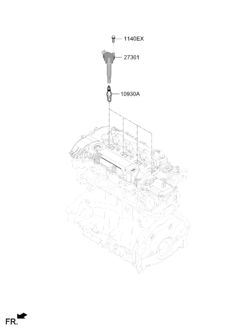2024 Hyundai Elantra Gas Spark Plug & Cable Diagram 2