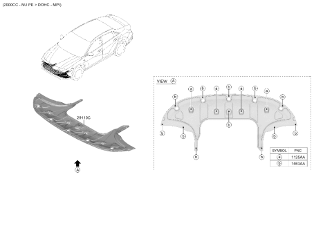 2024 Hyundai Elantra Gas Under Cover Diagram 2