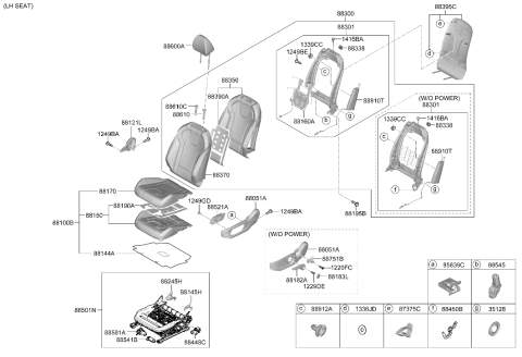 2025 Hyundai Elantra Gas Front Seat Diagram 2