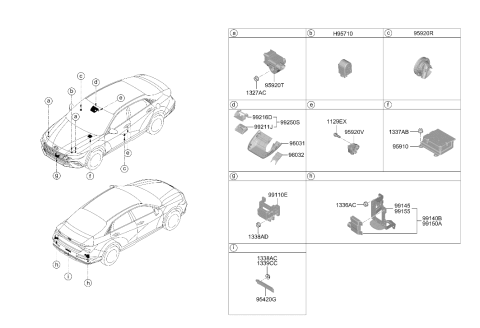 2024 Hyundai Elantra Front View Camera Unit Assembly Diagram for 99210-AA610