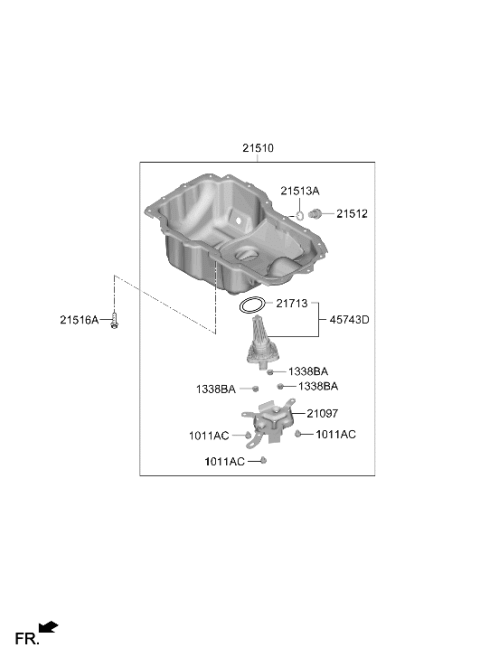 2024 Hyundai Elantra Gas Belt Cover & Oil Pan Diagram 3