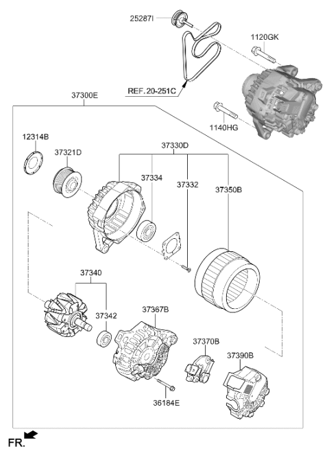2024 Hyundai Elantra Gas Alternator Diagram 2