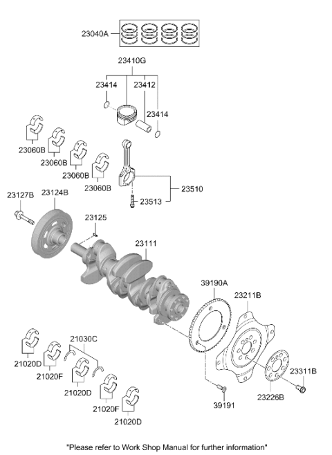 2024 Hyundai Elantra Gas Crankshaft & Piston Diagram 2